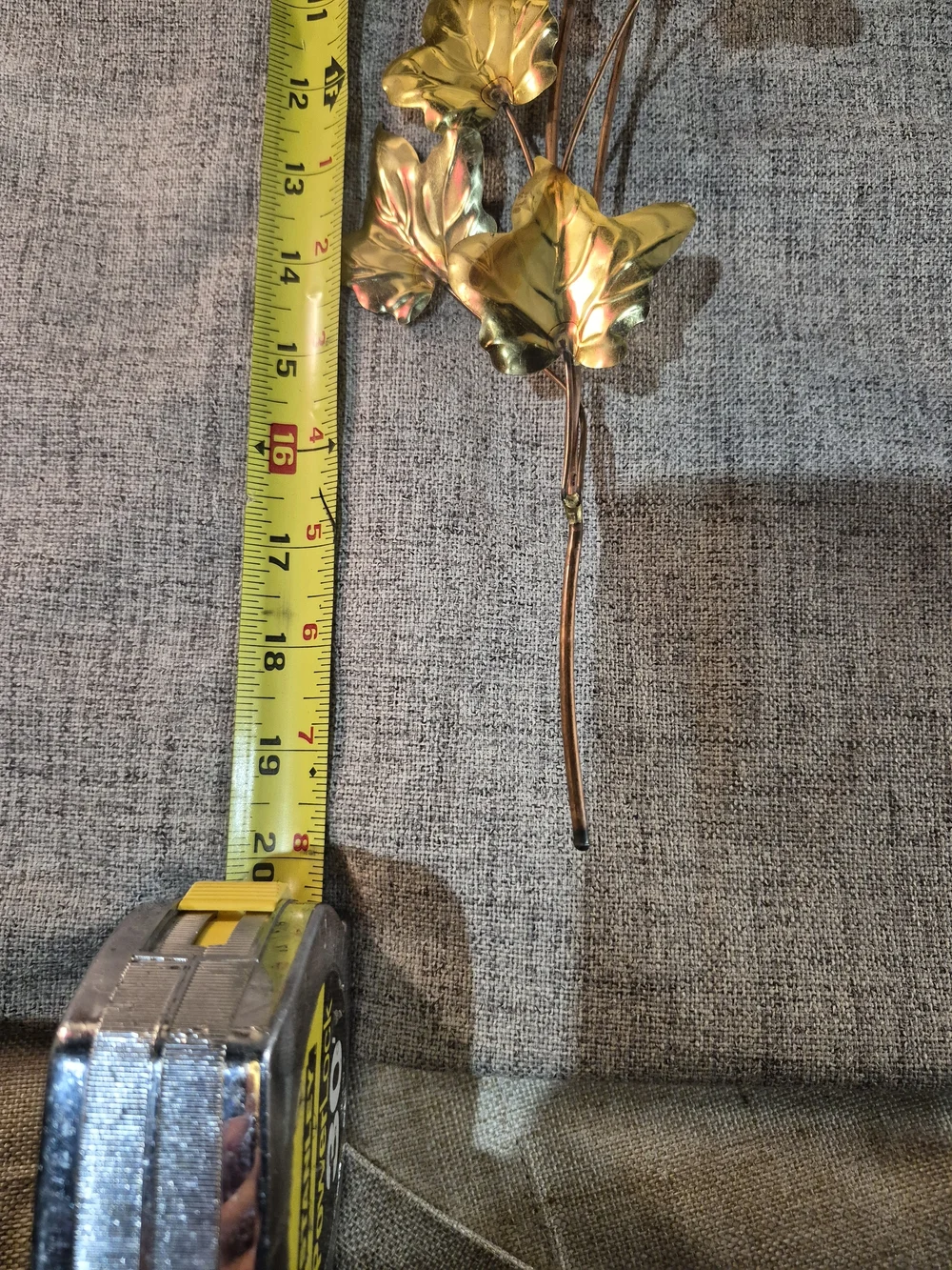 Gold Leaf Brass Stem Set - Decorative Home Accents - Picture 3 of 3